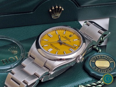 Rolex Oyster Perpetual 36 mm ref 126000 Yellow Dial  UNWORN 2021.      