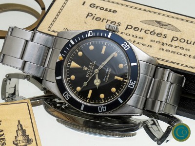Rolex 5508 Small Crown Submariner with a killer gilt gloss dial!!