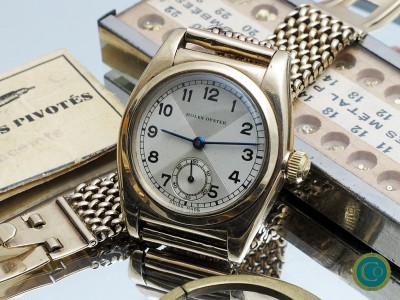 Super rare ( POW ) 9k gold Rolex Oyster Flat-Back from 1934