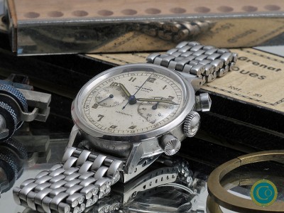 Movado M90 Tasti-tondi chronograph with steel FB case