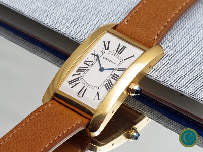 Cartier Tank Americaine manual wind ref 1735-1 in unpolished condition