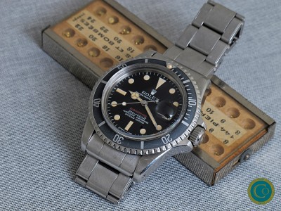 Very rare untouched Rolex 1680 Submariner single red MK1 meters first dial