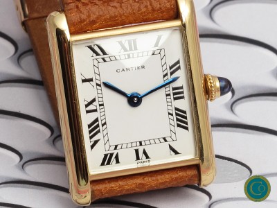 Vintage cartier Tank Louis Cartier Paris dial Jaeger movement from the 1960's