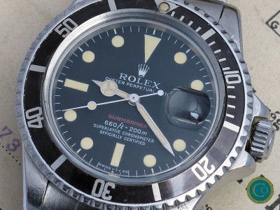 Beautiful untouched Rolex 1680 Red Submariner MK5 from 1971