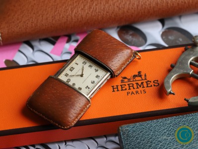 Movado Ermeto – Hermès Paris Retail Edition from early 1930s With Original Hermès Leather & Box