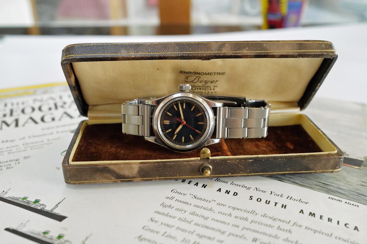Rolex Oyster Junior Sport ref.3136  Double Signed  Beyer With Original Box circa 1940